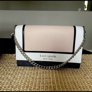 NWT Kate Spade Cameron Convertible Crossbody- Colorblock Black, White, and Pink